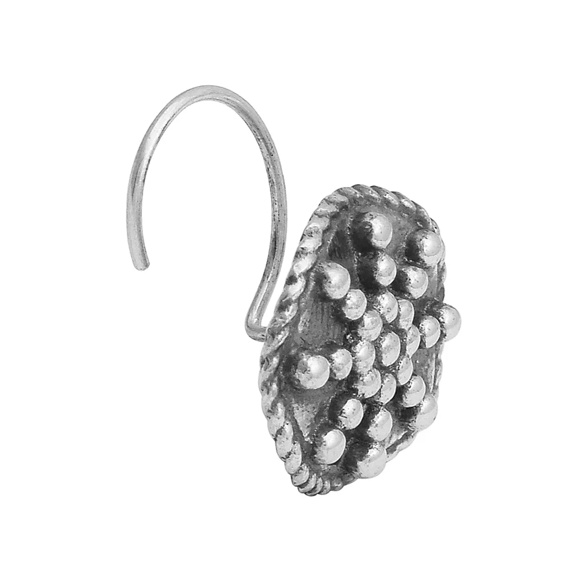 Oxidized Handmade Nose Pin 925 Sterling Silver Piercing Nose Ring Vintage Traditional Nose Pin