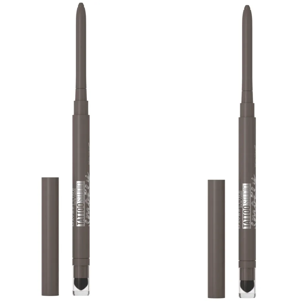 Pack of 2 Maybelline New York Tattoo Studio Smokey Gel Pencil Liner, Smokey Grey 20