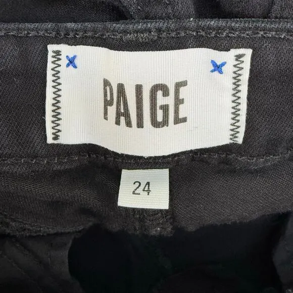Paige Jeans Women's 24 (0) Black Verdugo Ultra Skinny Preppy Normcore Skater