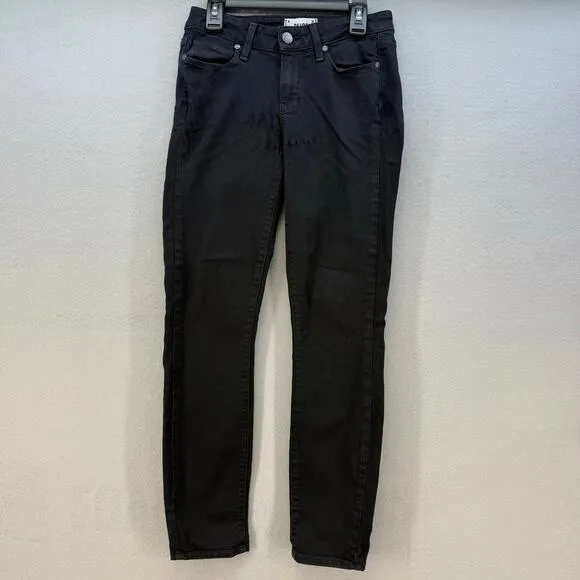 Paige Jeans Women's 24 (0) Black Verdugo Ultra Skinny Preppy Normcore Skater
