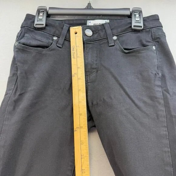 Paige Jeans Women's 24 (0) Black Verdugo Ultra Skinny Preppy Normcore Skater