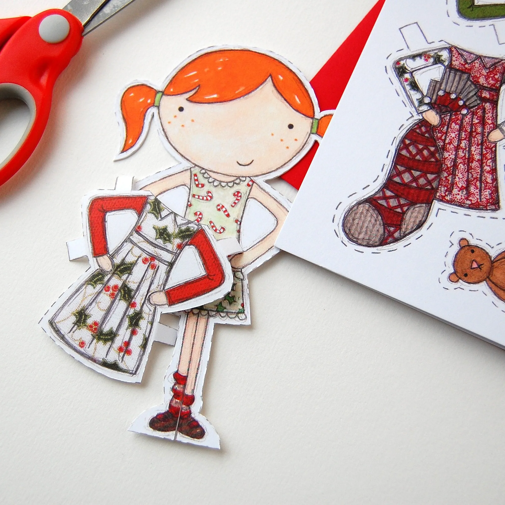 Paper Doll Christmas Card
