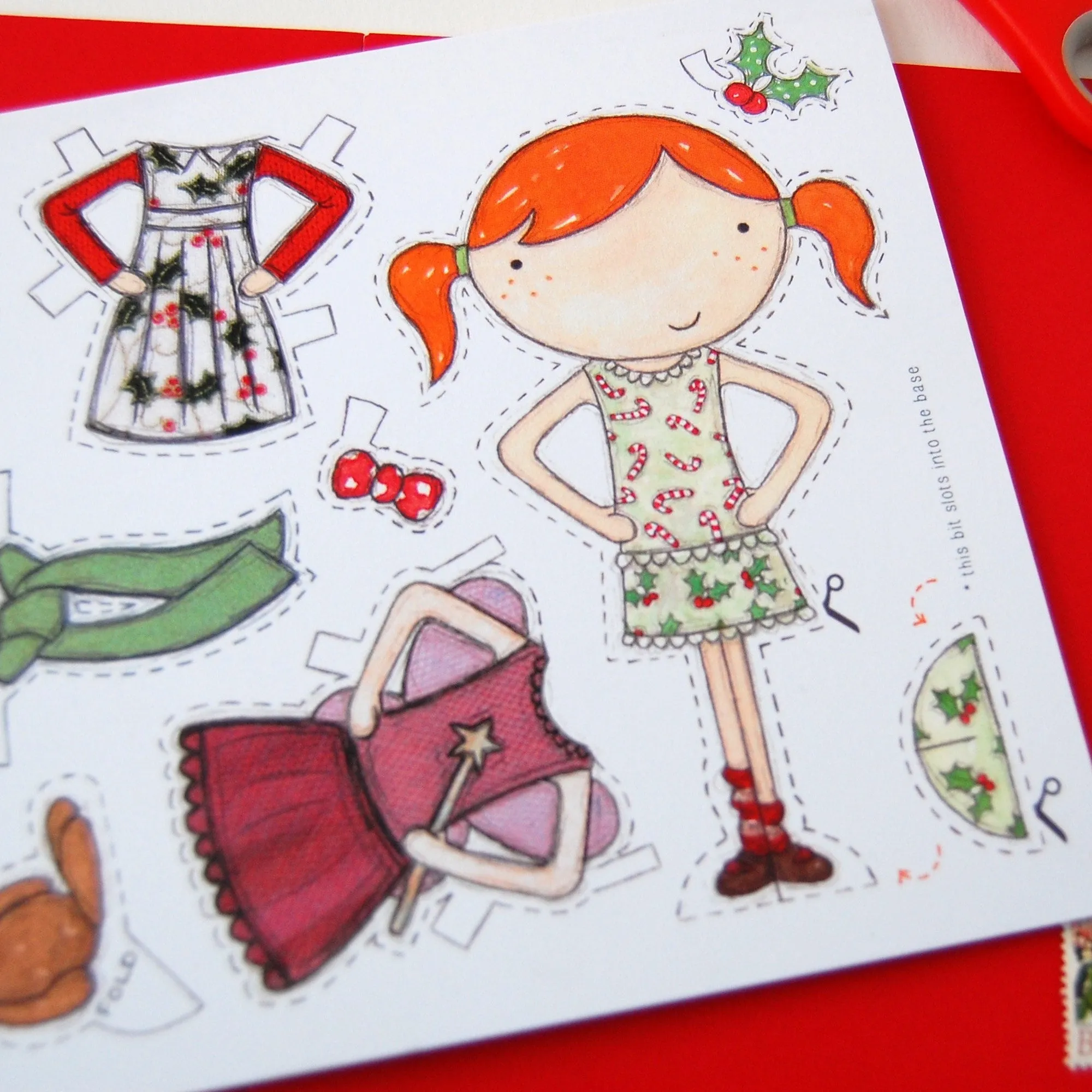 Paper Doll Christmas Card