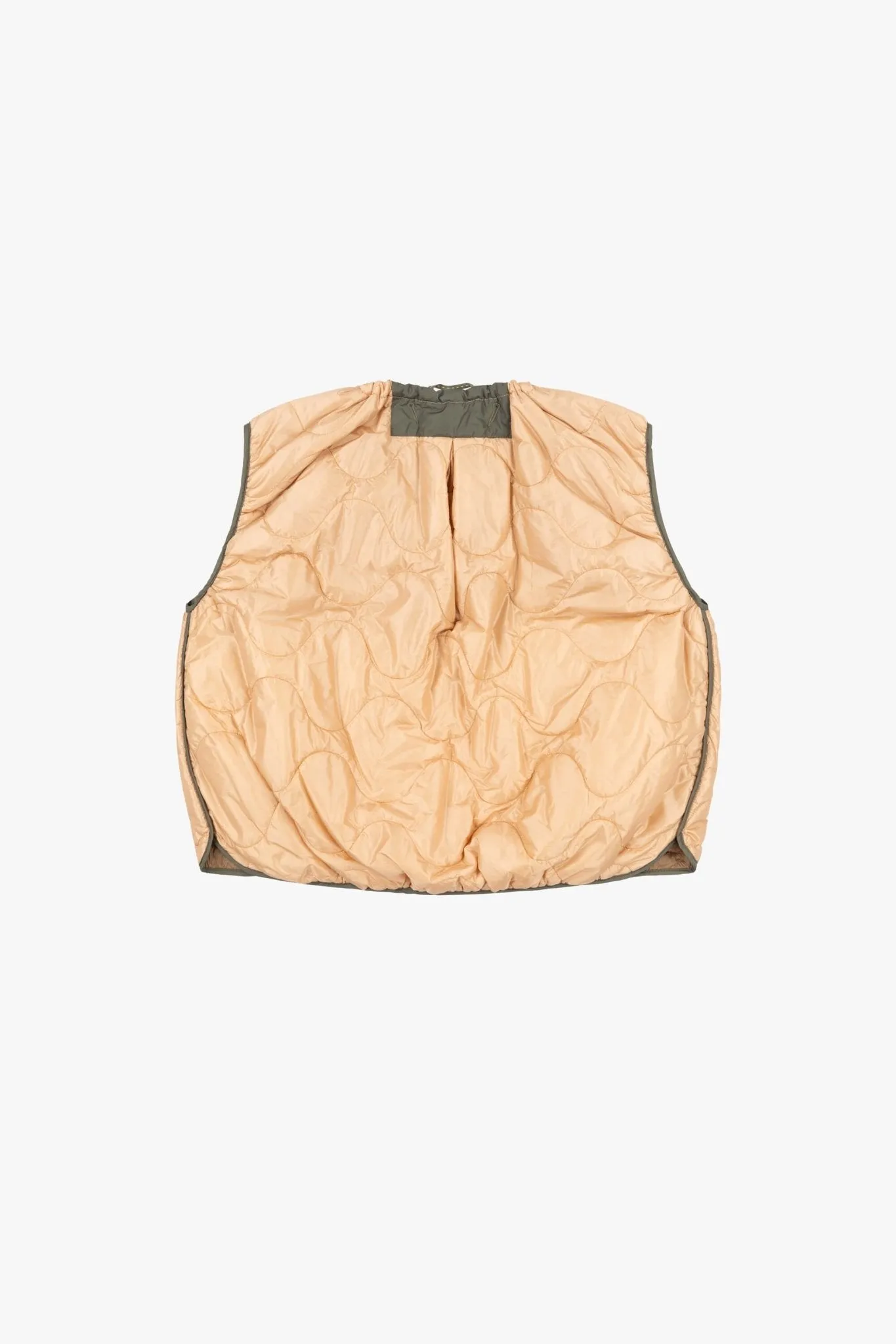 Parachute Quilt Vest - Mocha Brown / Soft Peach