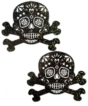 Pastease Day of the Dead Skull - Black/White O/S