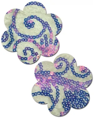 Pastease - Flower Sequin Velvet - White