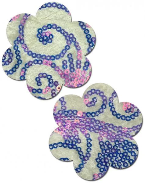 Pastease - Flower Sequin Velvet - White