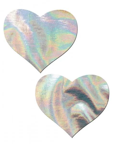 Pastease Hologram Heart - Silver O/S