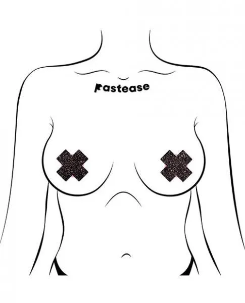 Pastease - Petites Sparkle Plus X - Black - O/S - 2 Pair