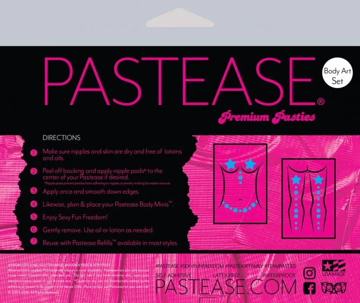 Pastease Set: Neon/Glow Green & Black Alien - One Size
