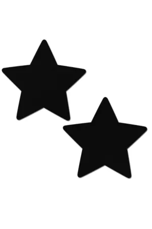 Pastease Star Nipple Pasties - Black Matte