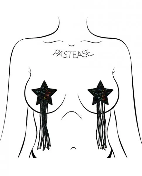 Pastease Tassel Glitter Star - Black One Size