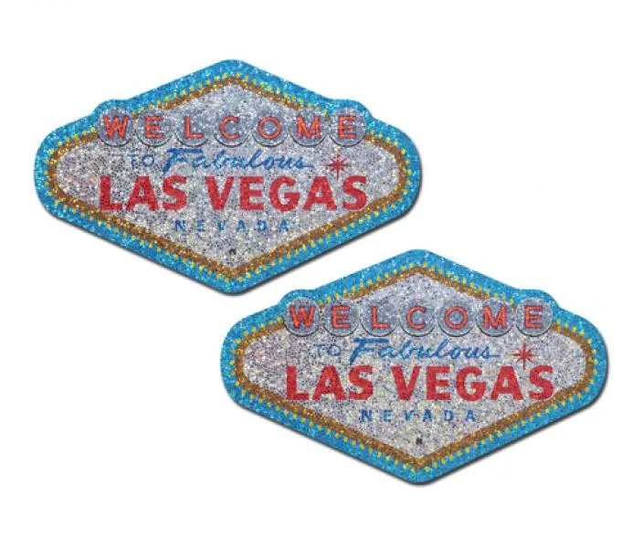 Pastease - Welcome to Las Vegas Glitter Sign Logo Pasties
