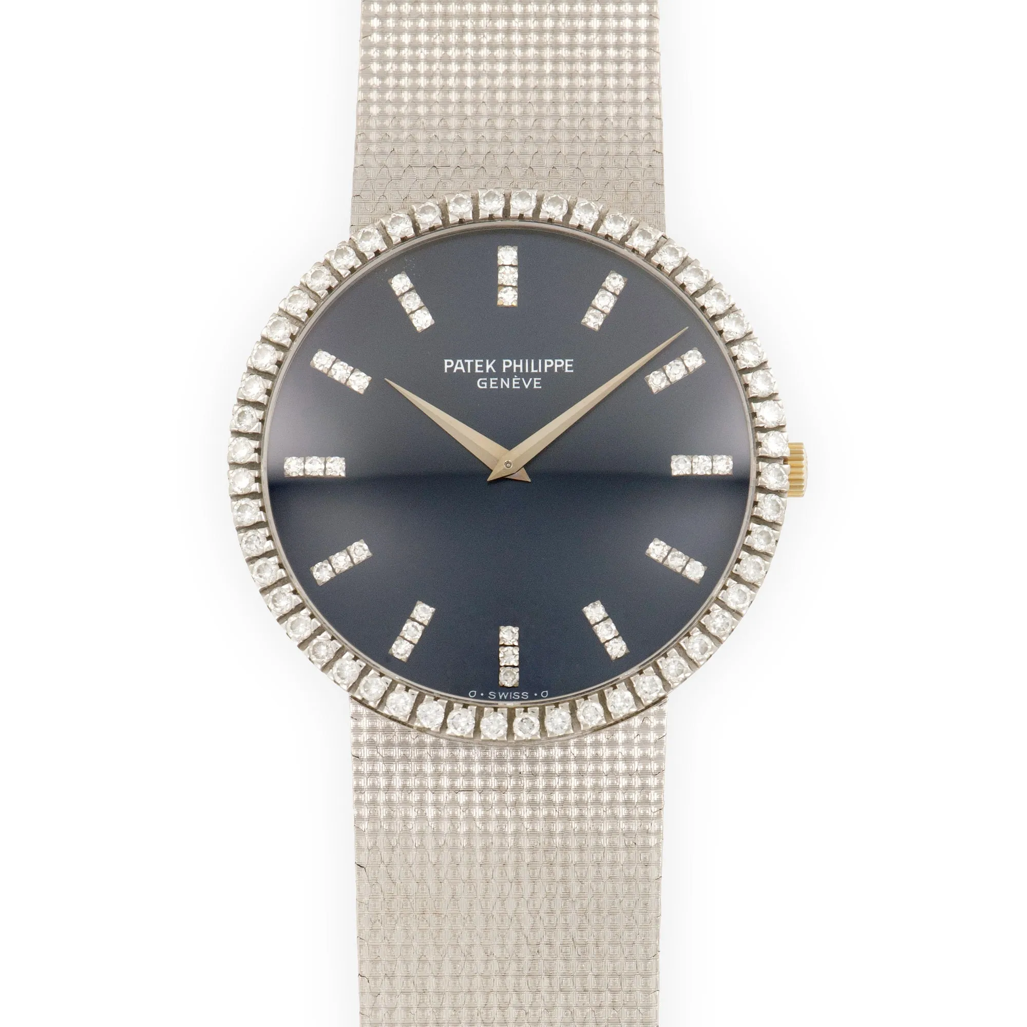 Patek Philippe White Gold Diamond Watch Ref. 3588