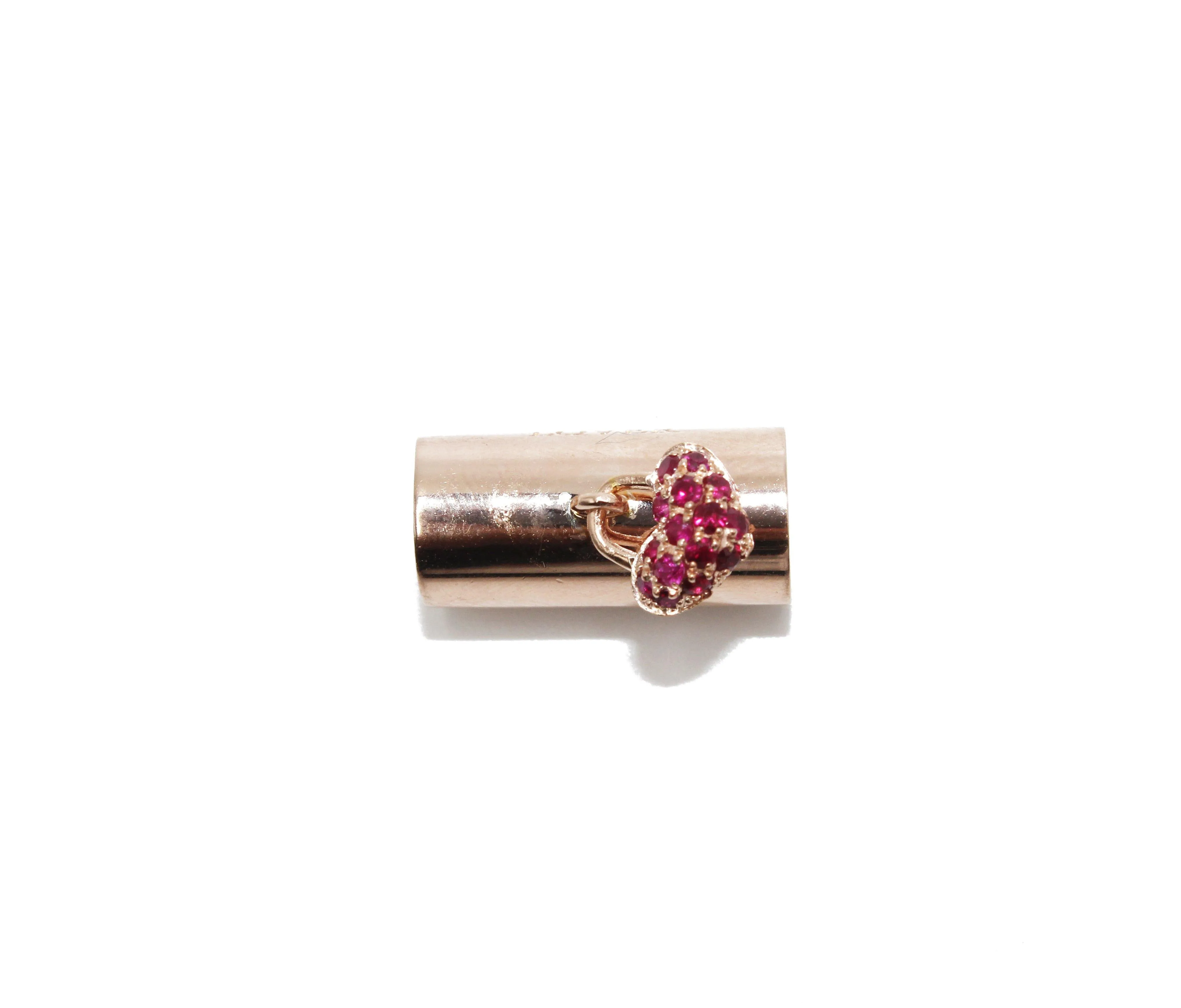 Pavé Ruby Heart Ear Cuff