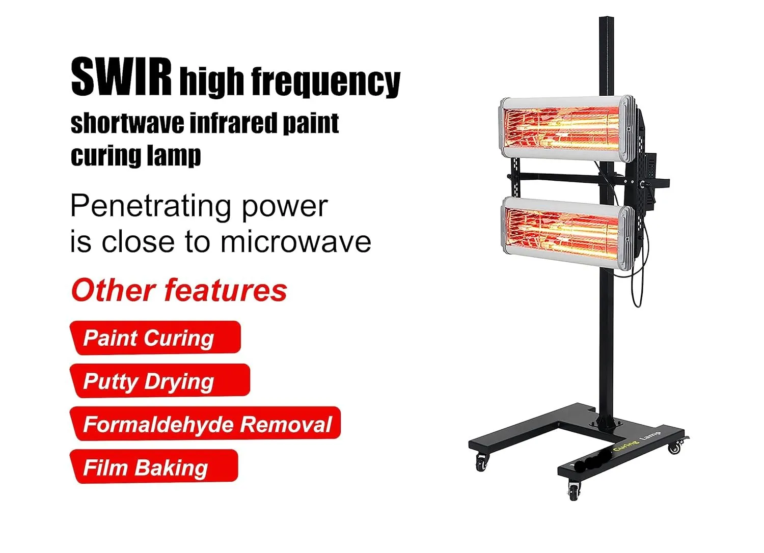 PCC Shortwave Infrared Curing Lamp, 2400W