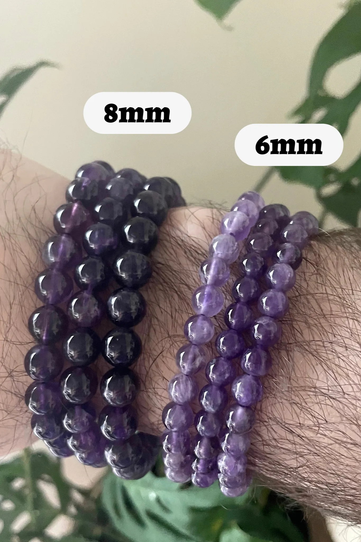 Pebble House Amethyst Bracelet 8mm or 6mm