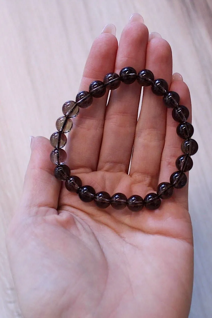Pebble House Smoky Quartz Bracelet 8mm
