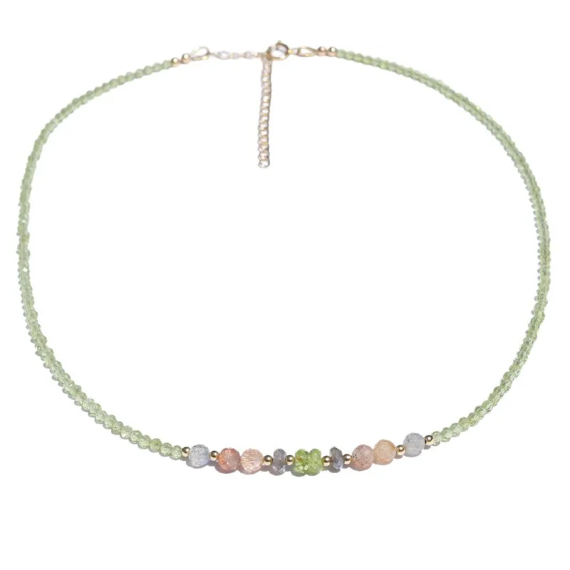 Peridot and Sunstone Luxury Necklace