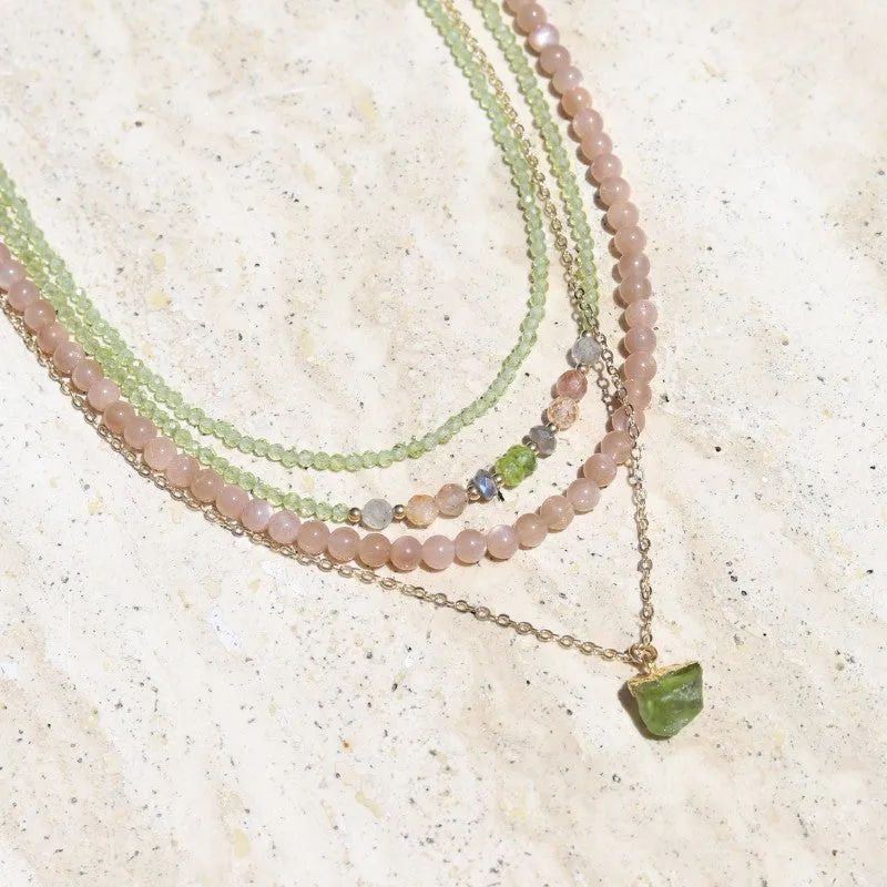 Peridot and Sunstone Luxury Necklace