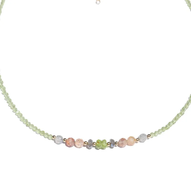 Peridot and Sunstone Luxury Necklace