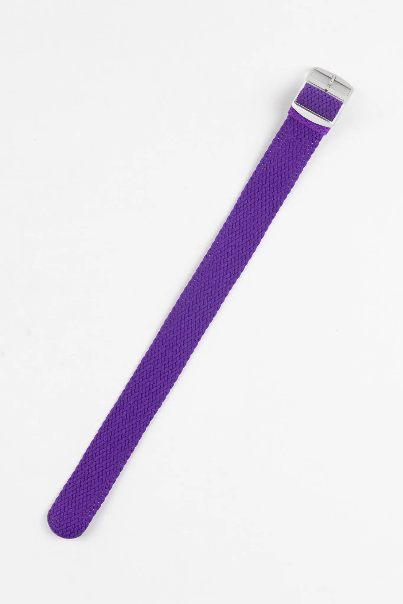 PERLON Braided Nylon One Piece Watch Strap & Buckle in VIOLET