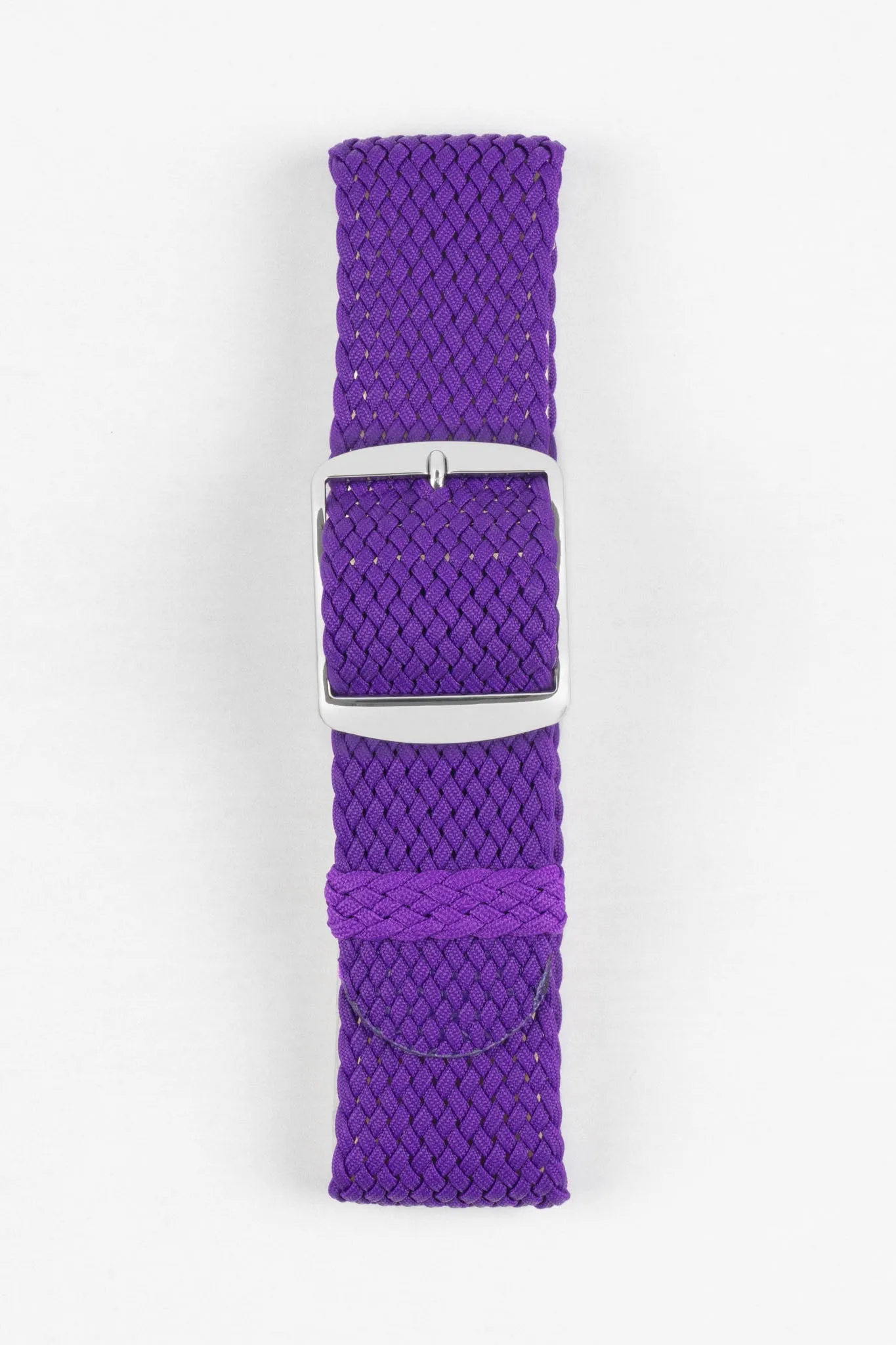 PERLON Braided Nylon One Piece Watch Strap & Buckle in VIOLET