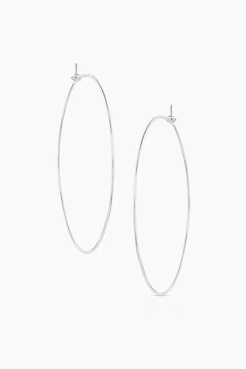 Petite Lola Hoops  - Silver