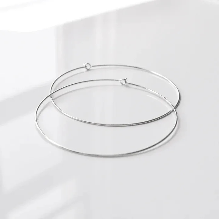 Petite Lola Hoops  - Silver