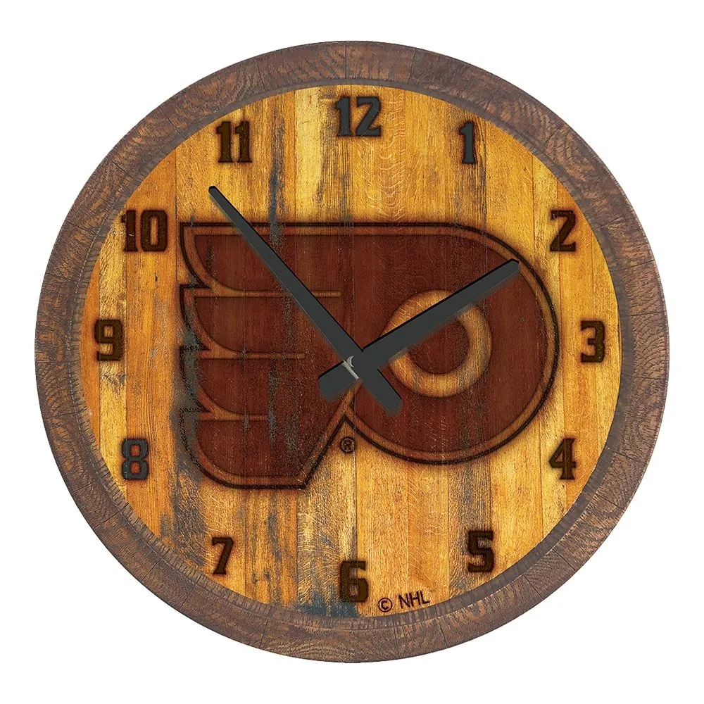 Philadelphia Flyers: Branded "Faux" Barrel Top Wall Clock