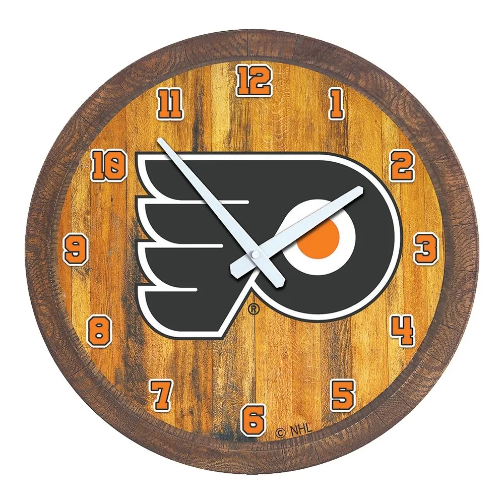Philadelphia Flyers: "Faux" Barrel Top Wall Clock