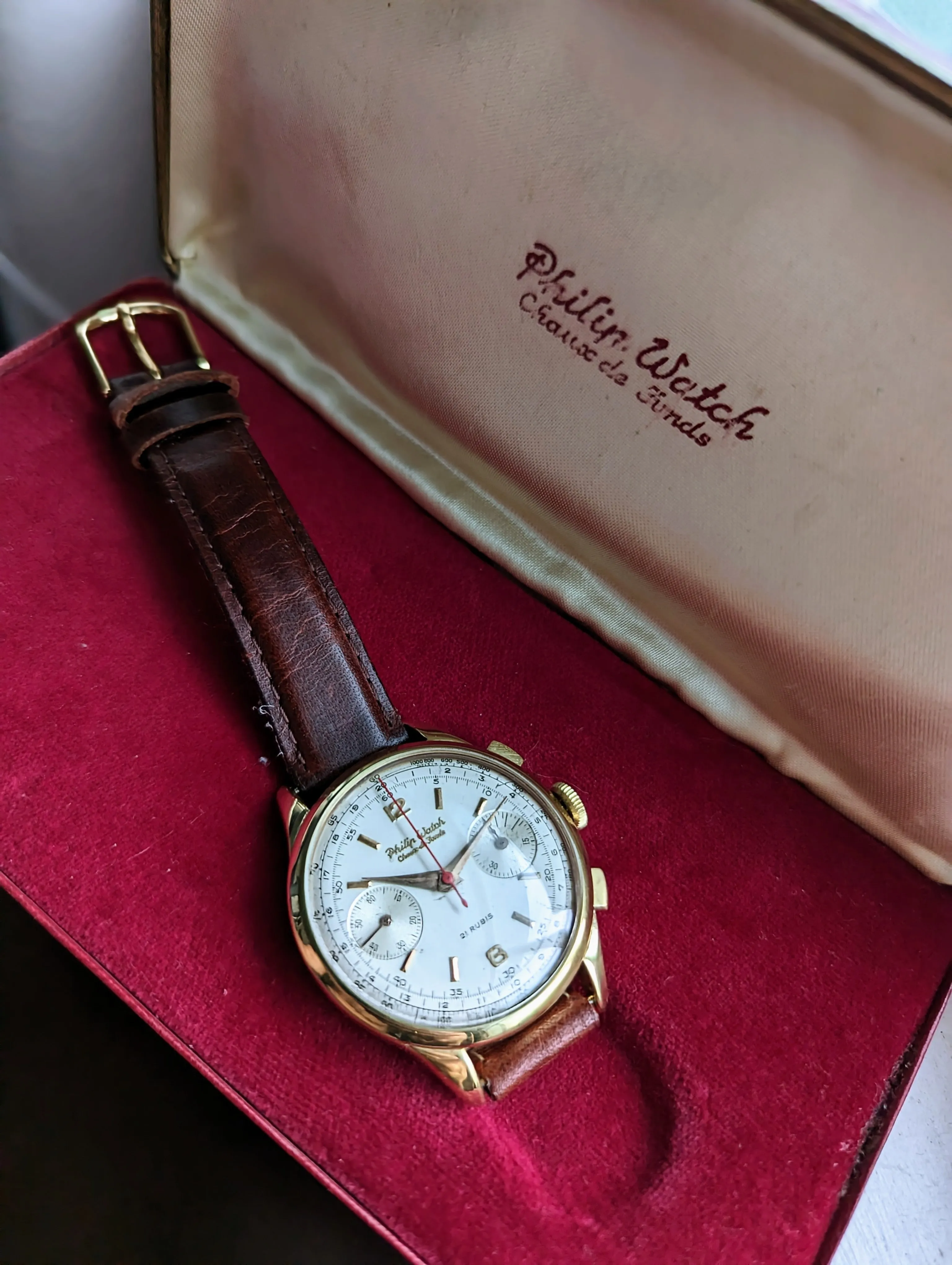 Philip Watch Valjoux 22 w/ original Box - Serviced w/ 1yr warranty