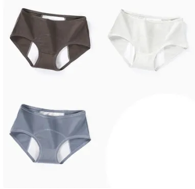 Physiological Underwear Ladies Cotton Cotton Antibacterial Crotch Menstrual Period Leak-proof Breathable Aunt Middle Waist Health Pants