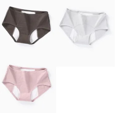 Physiological Underwear Ladies Cotton Cotton Antibacterial Crotch Menstrual Period Leak-proof Breathable Aunt Middle Waist Health Pants