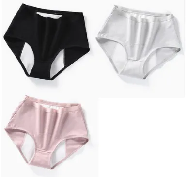 Physiological Underwear Ladies Cotton Cotton Antibacterial Crotch Menstrual Period Leak-proof Breathable Aunt Middle Waist Health Pants