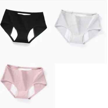 Physiological Underwear Ladies Cotton Cotton Antibacterial Crotch Menstrual Period Leak-proof Breathable Aunt Middle Waist Health Pants