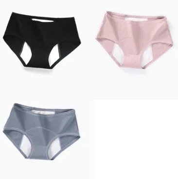 Physiological Underwear Ladies Cotton Cotton Antibacterial Crotch Menstrual Period Leak-proof Breathable Aunt Middle Waist Health Pants