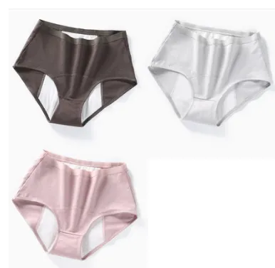 Physiological Underwear Ladies Cotton Cotton Antibacterial Crotch Menstrual Period Leak-proof Breathable Aunt Middle Waist Health Pants