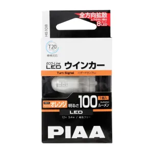 PIAA Miniature LED Bulb Turn Signal Amber T20 1 pc.