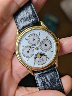 Piaget Gouverneur Triple Calendar Moon Phase 15958 w/ original strap and buckle.