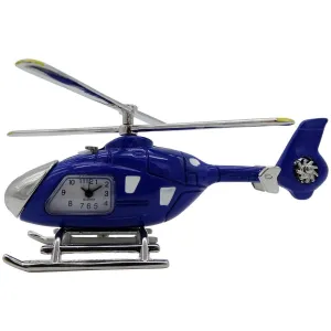 Pilot Toys Blue Helicopter Desk Clock
