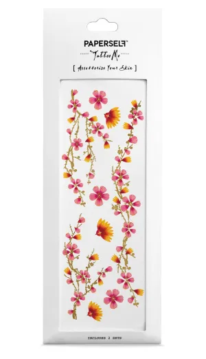 Pink Blossoms Temporary Tattoo
