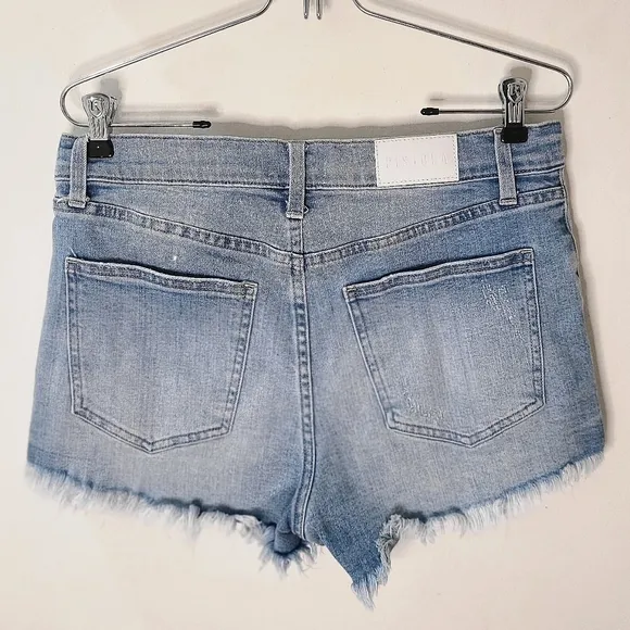 PISTOLA Blue High Rise Cut-off Denim Shorts Sz 28