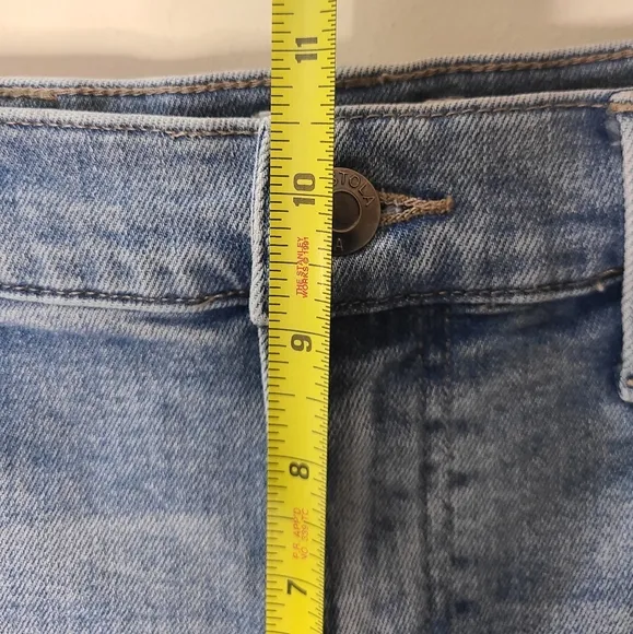 PISTOLA Blue High Rise Cut-off Denim Shorts Sz 28