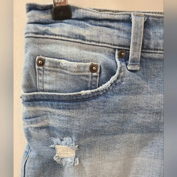PISTOLA Blue High Rise Cut-off Denim Shorts Sz 28