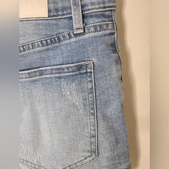 PISTOLA Blue High Rise Cut-off Denim Shorts Sz 28