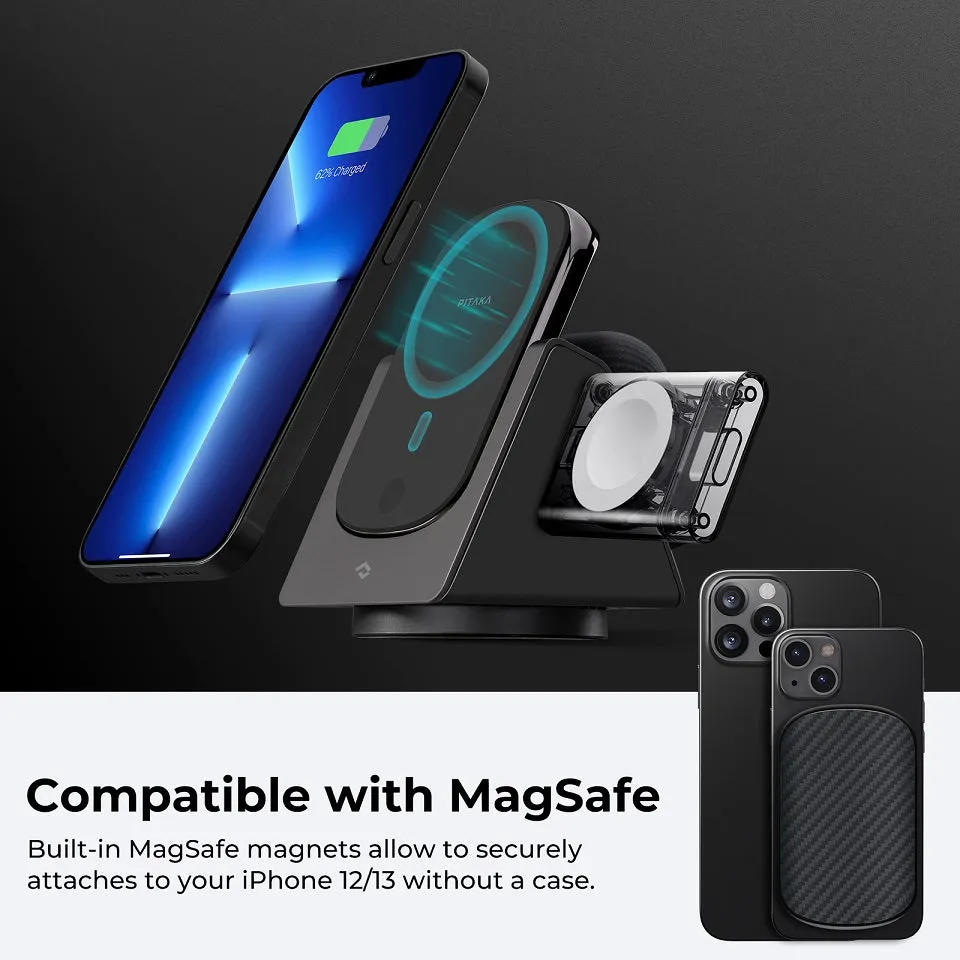 Pitaka MagEZ Slider 4-in-1 Wireless Charger   Power Dongle for Apple Watch