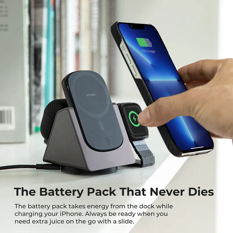Pitaka MagEZ Slider 4-in-1 Wireless Charger   Power Dongle for Apple Watch