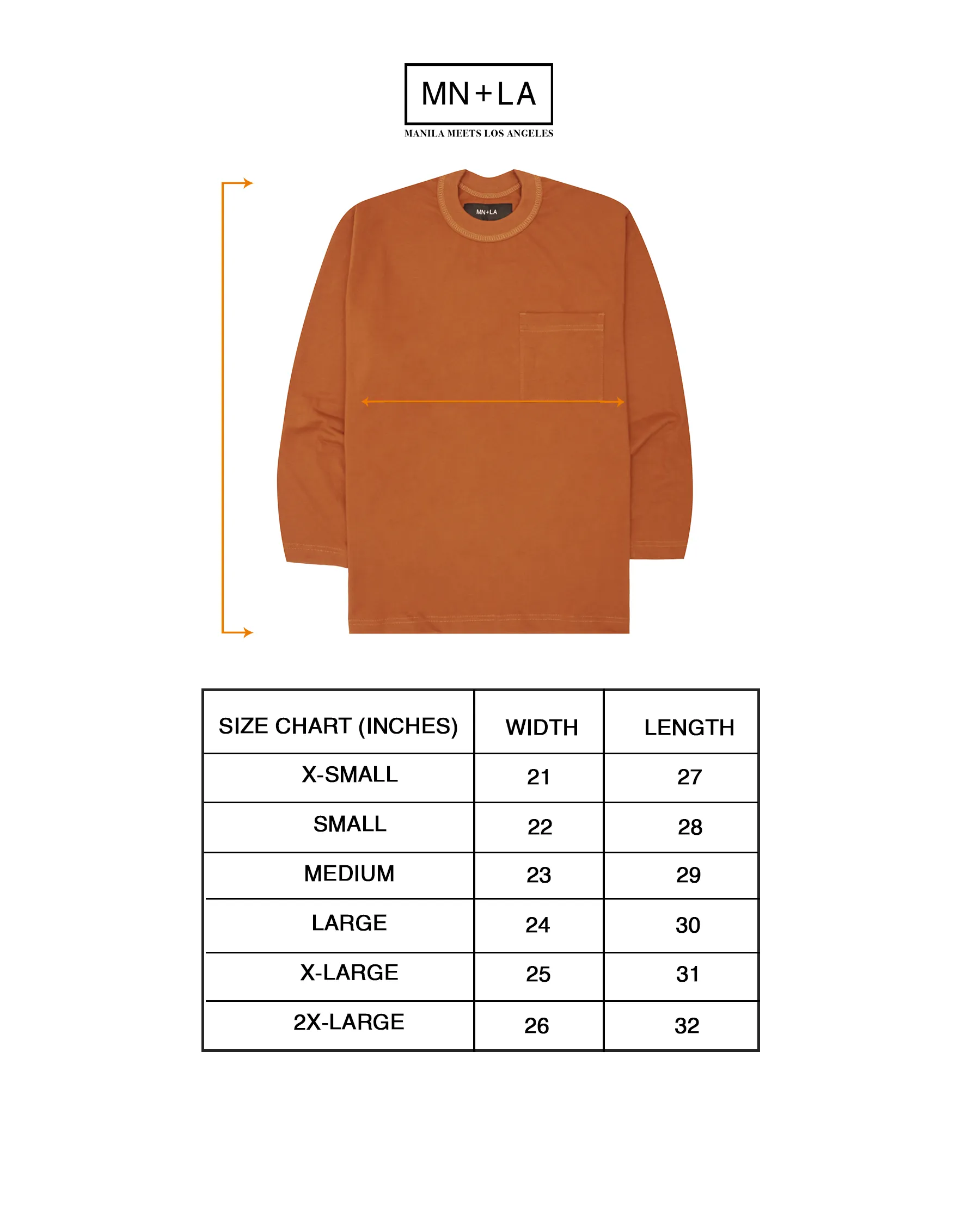 POCKET LONGSLEEVE TEE V3 IN TANGERINE