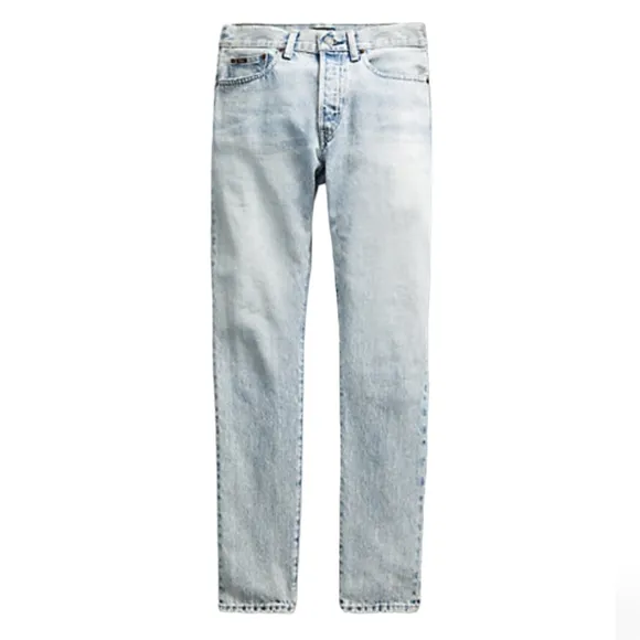 Polo Ralph Lauren Size 27R Callen High-Rise Slim Jean, Light Blue NWT‎